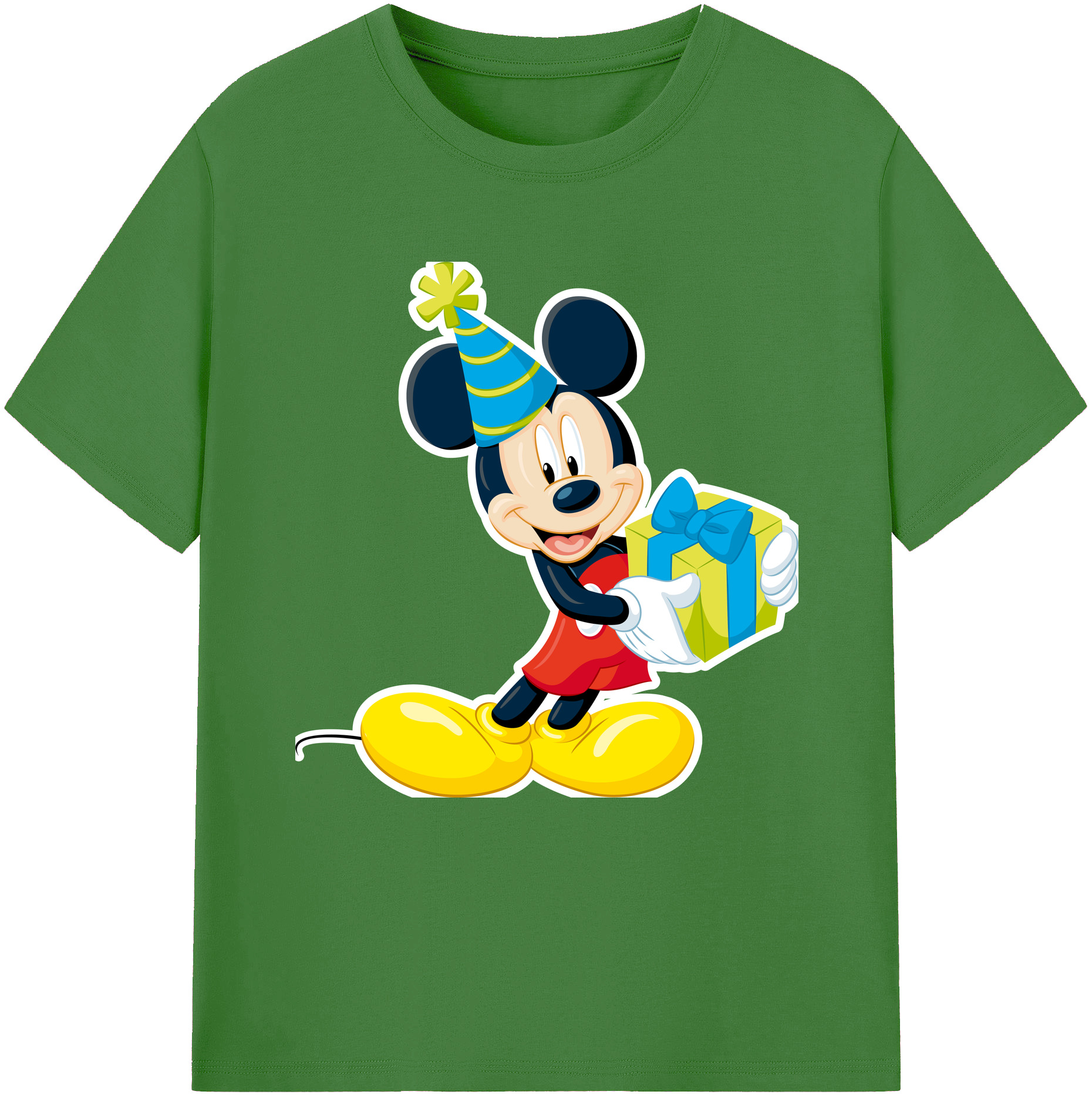 （画像用） ミッキーマウス Mickey Mouse レディースカジュアルプリントTシャツ（綿100％）